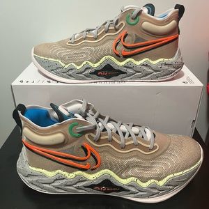 Size 12 Nike Air Zoom GT Run "Mowabb" Desert Ore Hyper Crimson Basketball Shoe